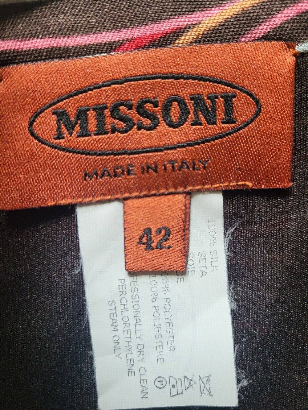 Rare Vintage Y2k 90s 100% Silk Shell Missoni Tassle Midi Skirt - Picture 4 of 10